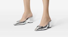 Versace Mules Silber Grösse 39 neuwertig