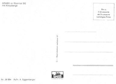 Cartoline postali: SG - Grabs im Rheintal – Usato da Ottikon b.Kemptth. venduto da Neptun1974 1
