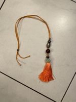 NEU: Halskette mit Quaste - orange