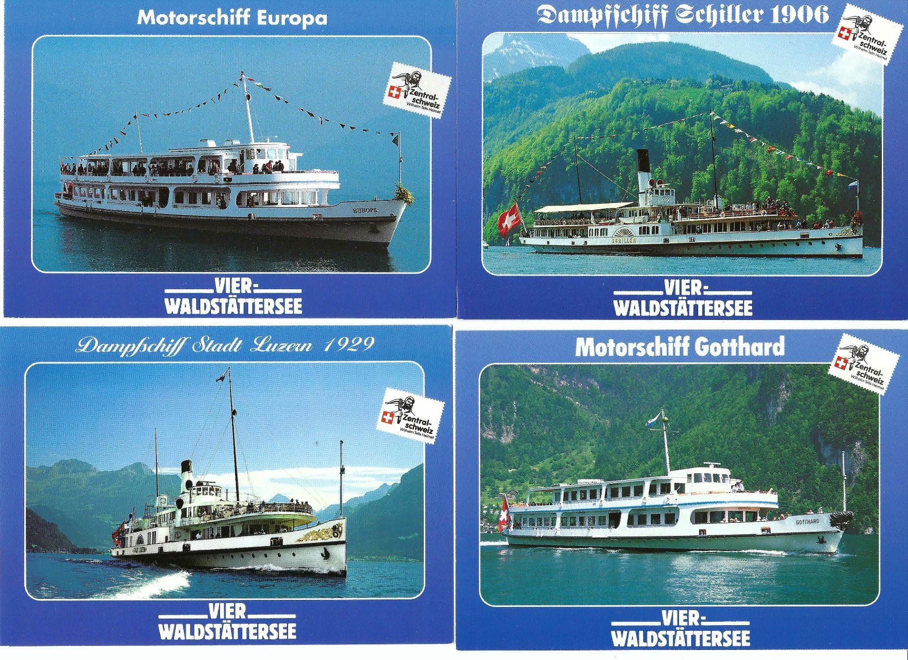 Ansichtskarten: 9 Ansichtskarten Motiv Schiff af – Gebraucht aus Aarau von fussball-fussball