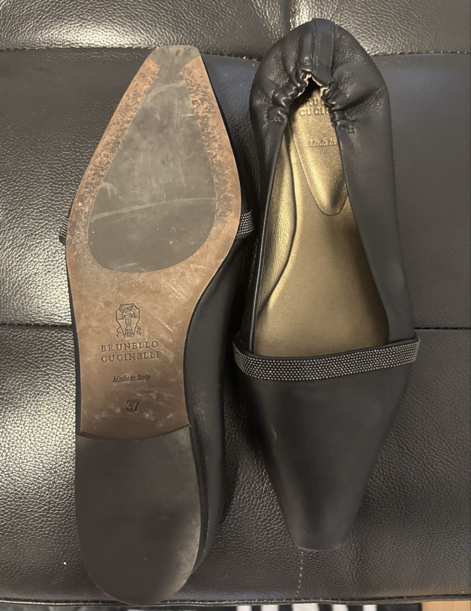 Brunello Cucinelli Scarpe da donna: Brunello Cucinelli Black Ballerinas – Usato da Chur venduto da Cuteclothes7k 2