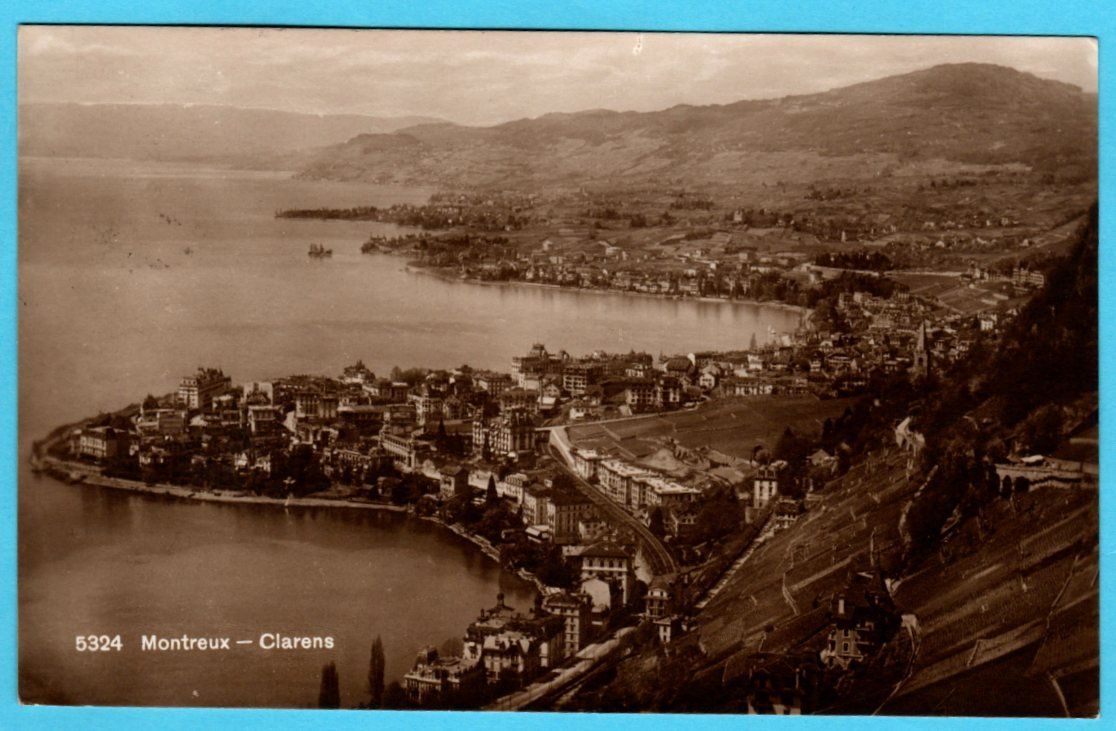 Cartoline postali: Montreux Clarens 1924 – Usato da Zürich venduto da Sion2006