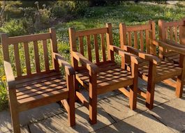 4 Gartenstühle Teak Barlow Tyrie