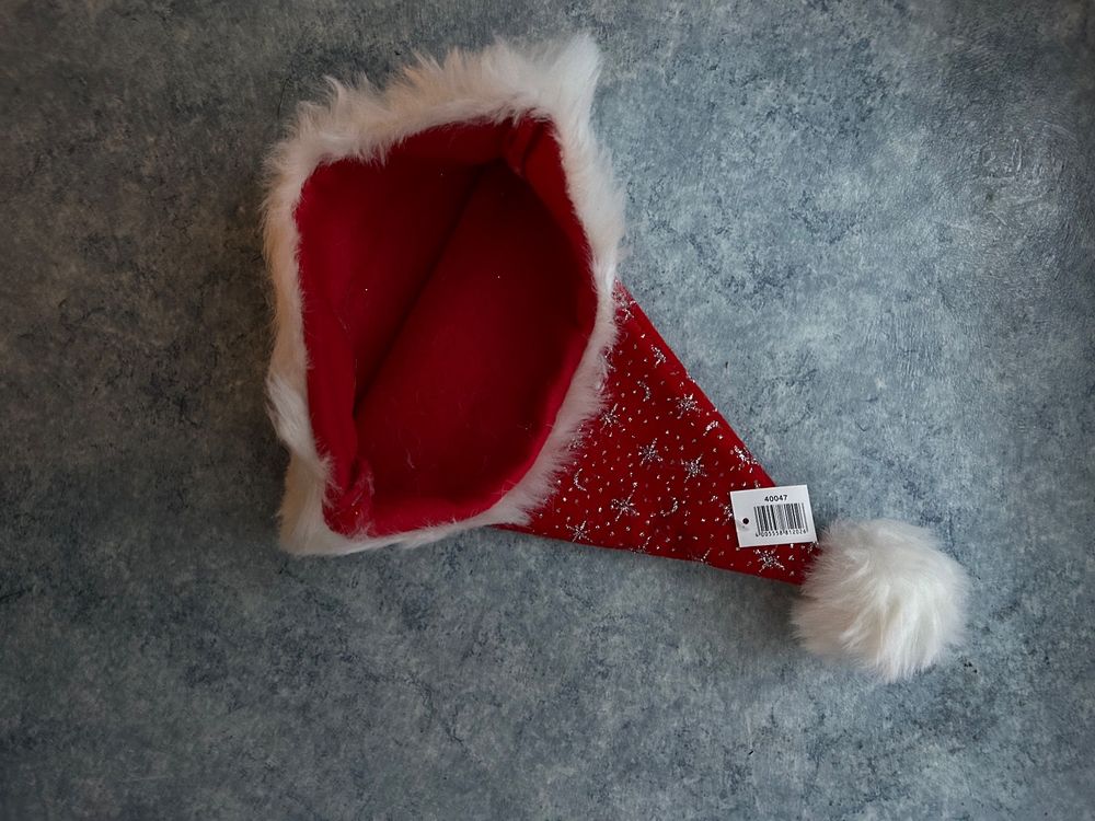 Haarklemme Haarclip Advent Nikolaus /Weihnachtsmannmütze 8 Cm