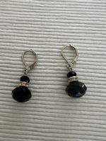 Ohrhänger onyx mit Zirkonia besetzt, Neu!