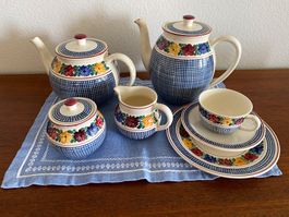 Villeroy & Boch Blumen Keramik Tee-/Kaffee 30er-Jahre 6 Per.