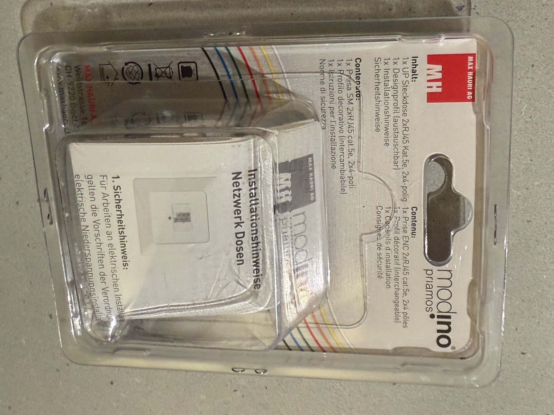 Spine: Netzwerkdose 2x RJ45 Modino Max Hauri – Nuovo e nell'imballaggio originale da Ebmatingen venduto da hedi 1