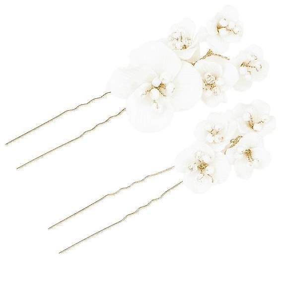 Accessori per capelli: Celebride Haarnadeln mit Emailblumen & Perlen  Neu – Usato da Liestal venduto da Schatzsucher90 3