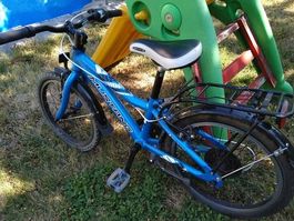14 Zoll Blaues Mustang Kindervelo (Sitzhöhe ca. 60 cm)