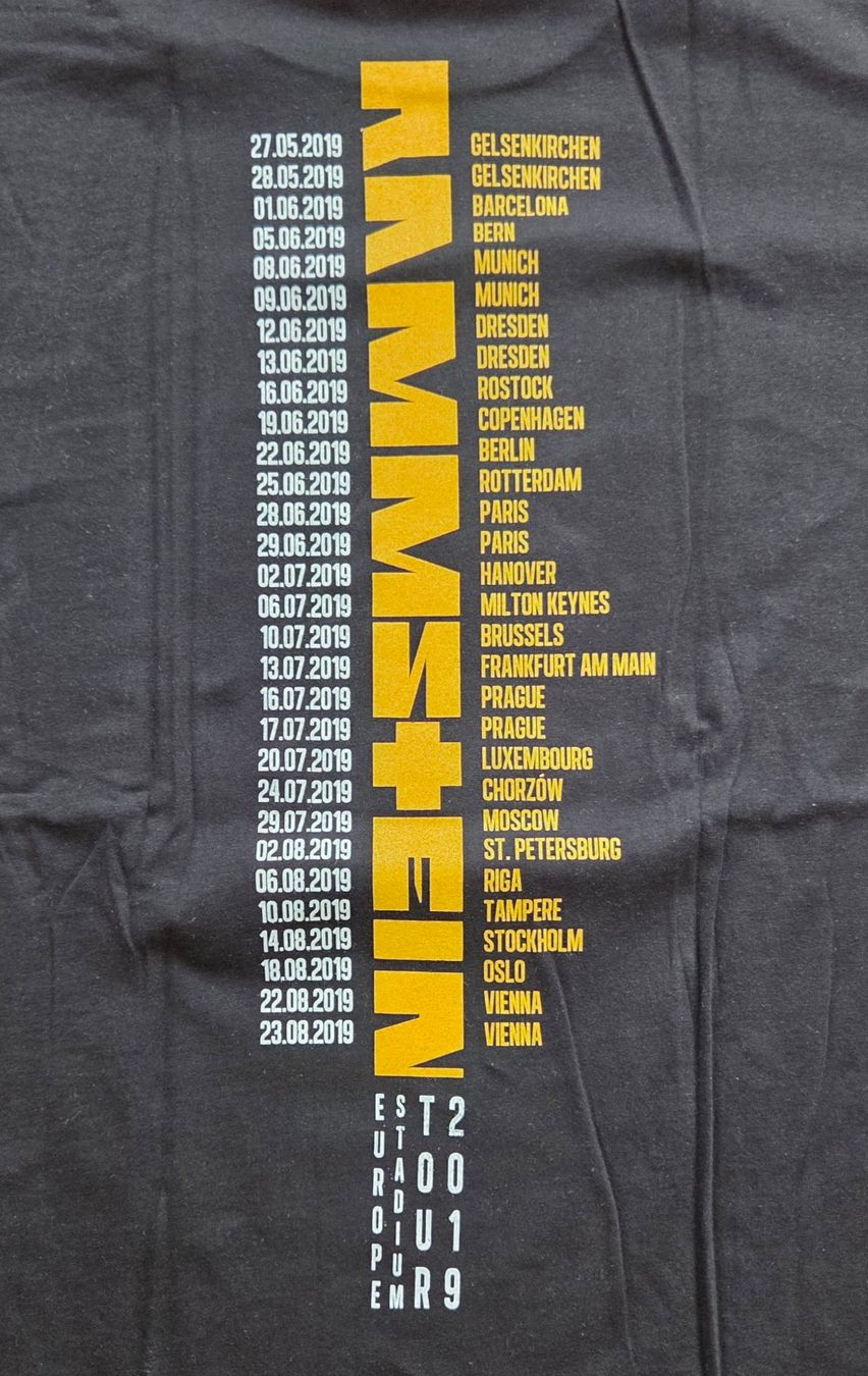 T-shirt: Rammstein T-Shirt Stadium Tour 2019 – Usato da Brüttisellen venduto da ruebli-fan13 2