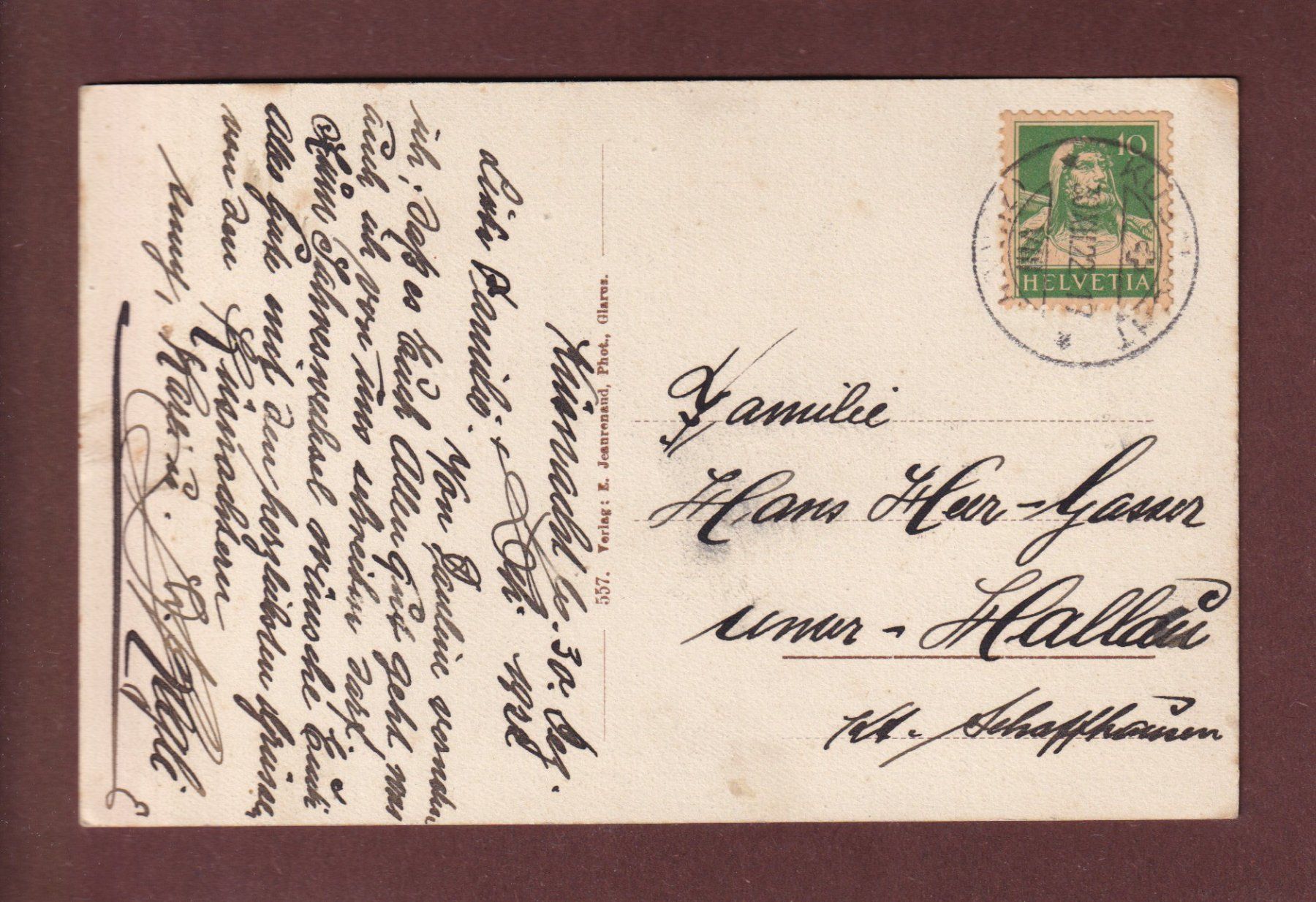 Ansichtskarten: OBERBLEGISEE - 1922 – Gebraucht aus Pully von nicecards-shop 1