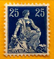  Nr.109 UNGESTEMPELT Helvetia mit Schwert  