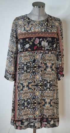 SM 36/38 CINQUE edles casual Kleid Tunika langarm Chiffon