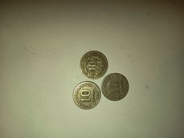 10 rupien 3x1971  indonesien  gripnr50