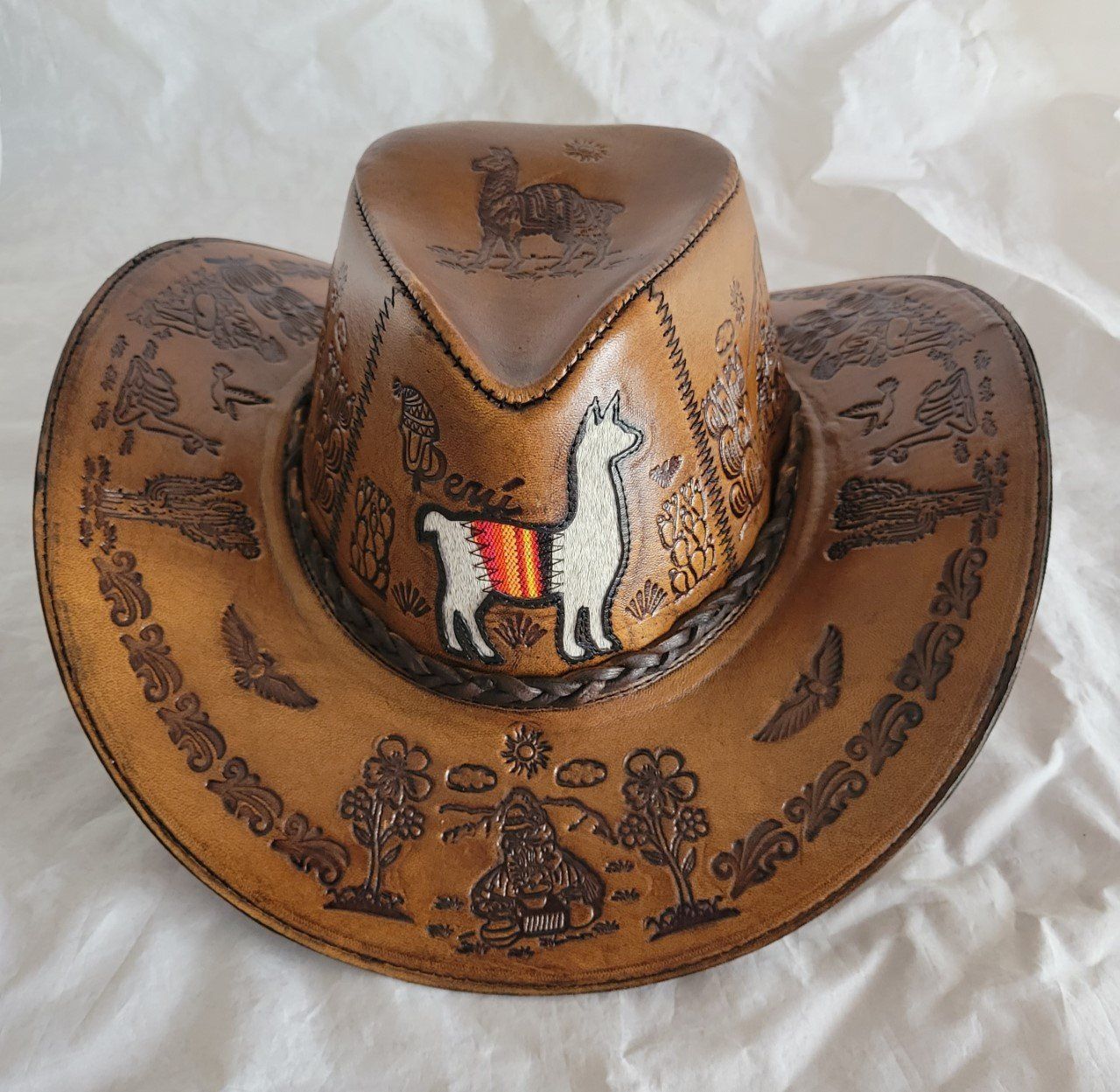 Hüte, Mützen & Caps: original Goucho Lederhut aus Peru, Neu!! – Neu (gemäss Beschreibung) aus Lima- Peru von Alpaka-Haus 2