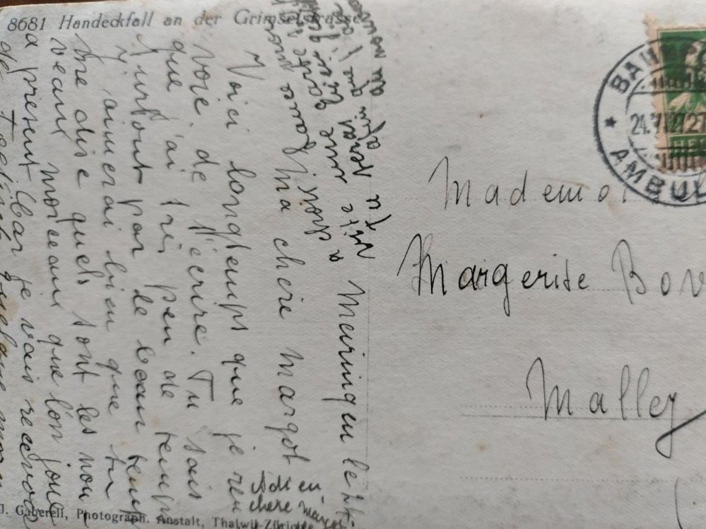 Cartoline postali: Alte Ansichtskarte Handeckfall an der Grimselstrasse 1927 – Usato da Wildhaus venduto da Hukwildhaus 2