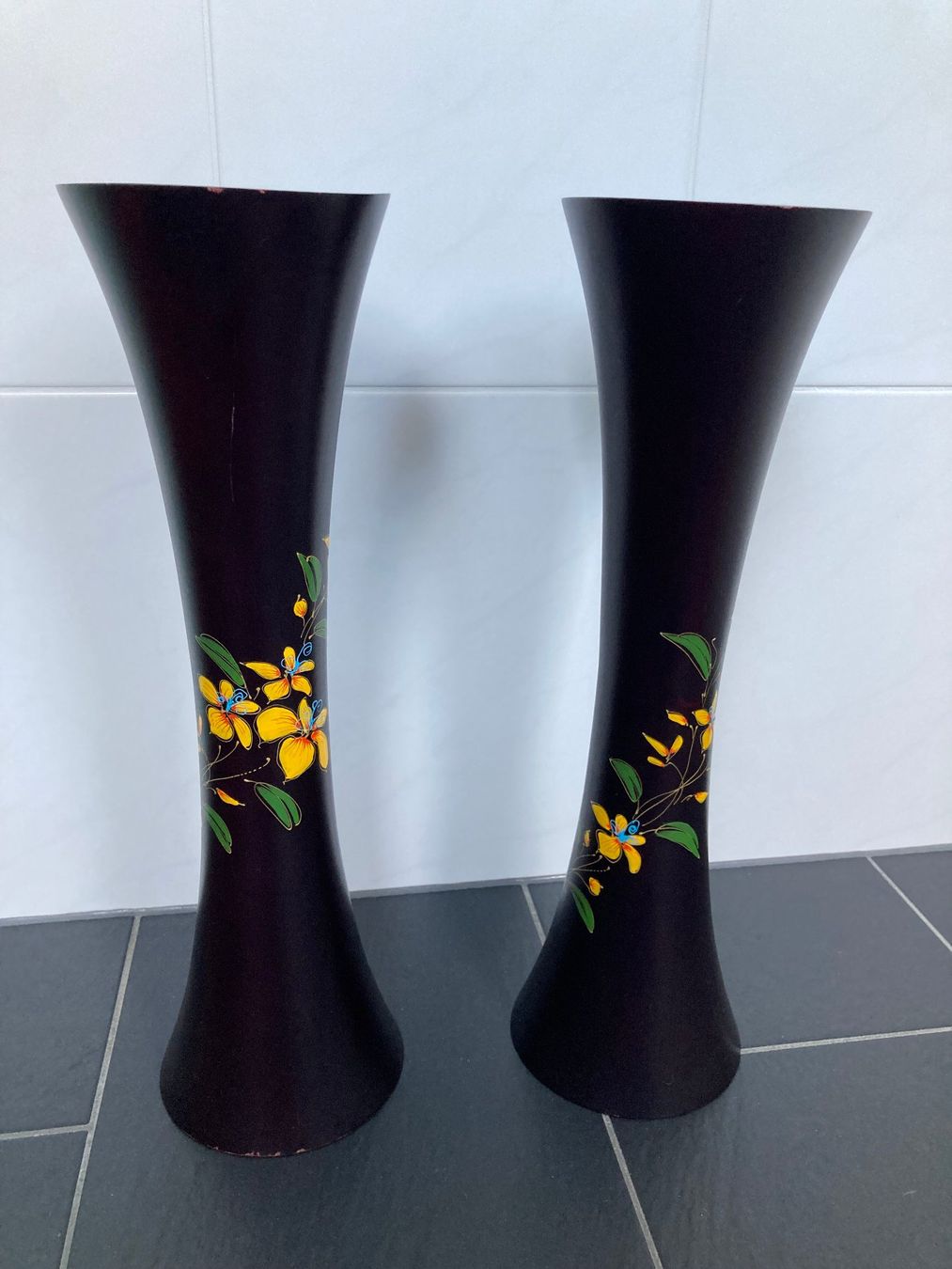 Vasi & Recipienti: 2 exclusive Vasen aus Holz handbemalt – Usato da Büsingen venduto da aue_2mh6 3