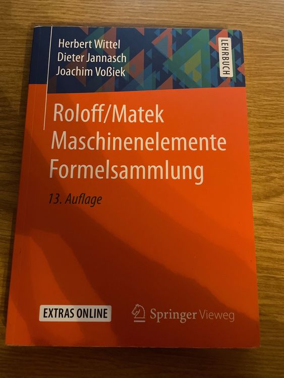 Roloff/Matek Maschinenelemente Formelsammlung, 13. Auflage | Kaufen auf ...