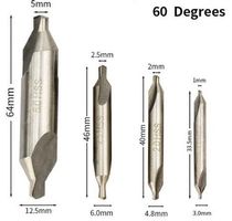 HSS Zentrierbohrer-Set 4 Stück Zentrierbohrer  60 Grad