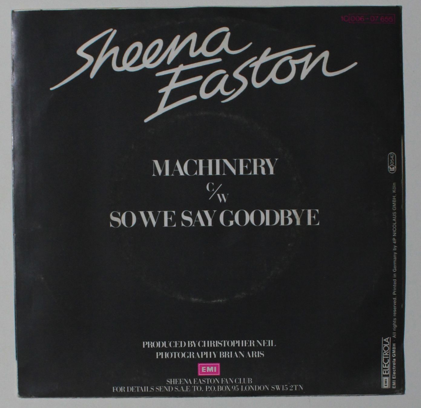 Dischi in vinile: 7" SHEENA EASTON - MACHINERY 1982 – Usato da Brüttisellen venduto da Collector-Corner 2