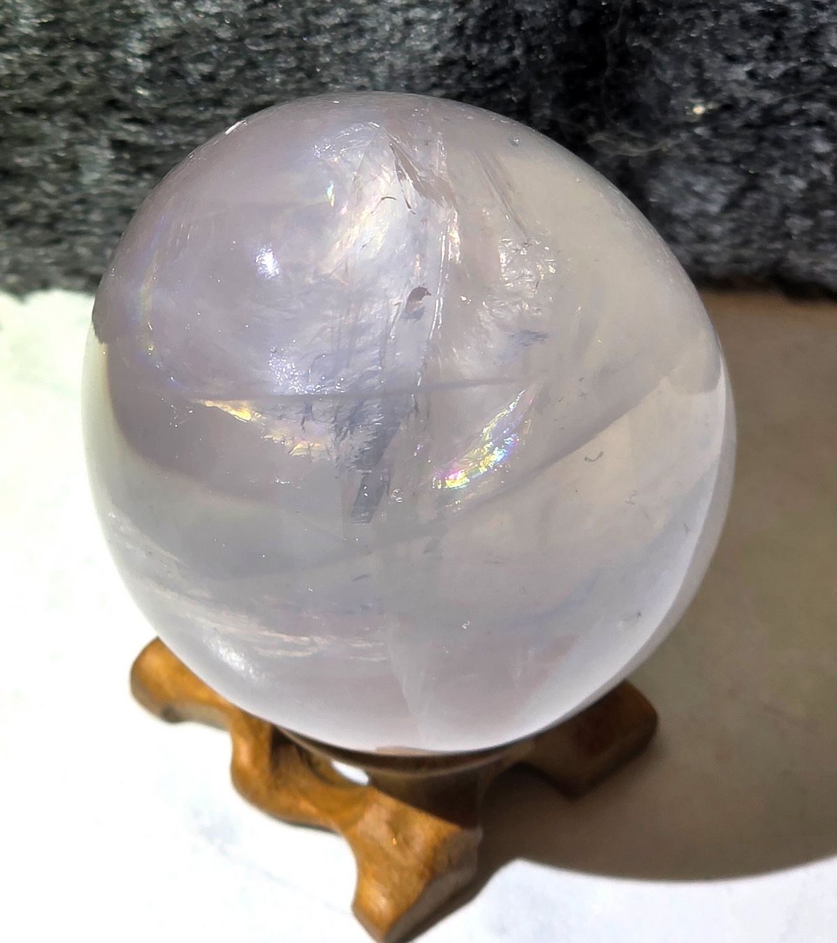 Minerali & Pietre curative: Starlight Rosenquarz Ei B 262g – Nuovo e nell'imballaggio originale da Matzingen venduto da Shay_Crystalz 1