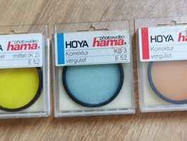 3 HOYA HAMA Filter Durchmeser 52 mm