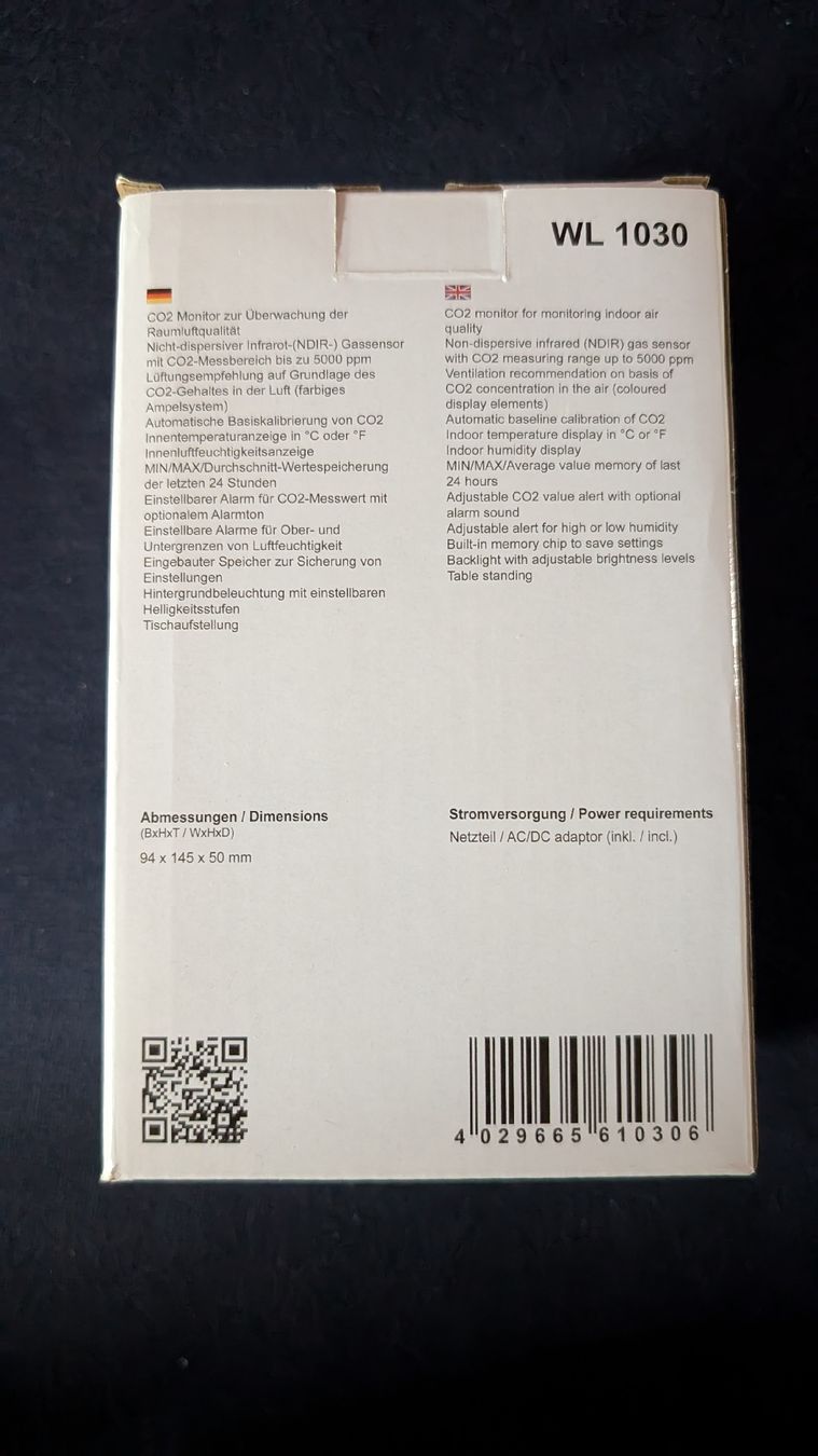 Misurare: Technoline Co2 Messgerät WL1030, CO2-Anzeige – Nuovo (secondo la descrizione) da Basel venduto da Silvio_89 2