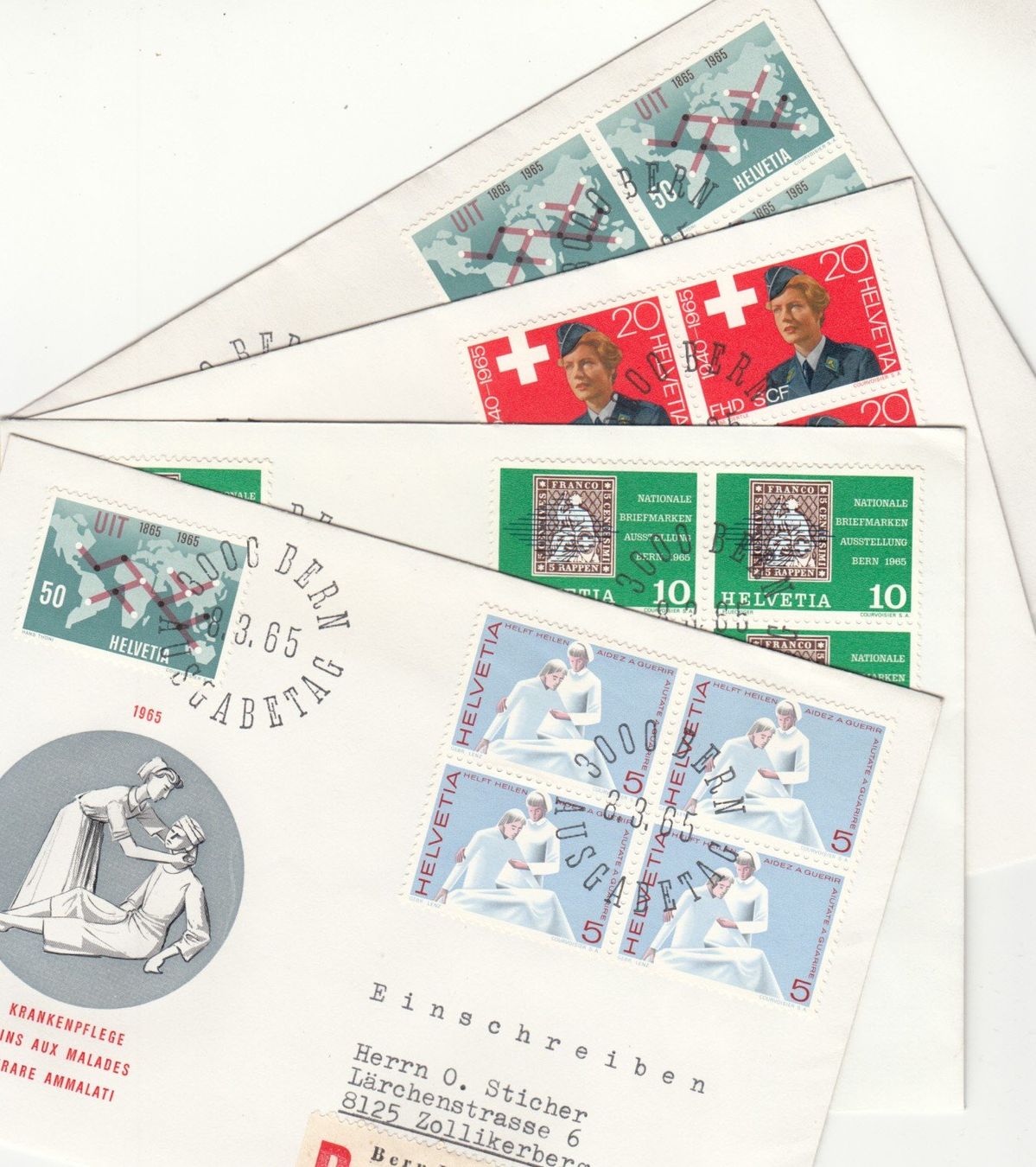 Tutti i francobolli: SBK 428 - 431 im 4er-Block FDC – Usato da Bürglen TG venduto da StampGraf