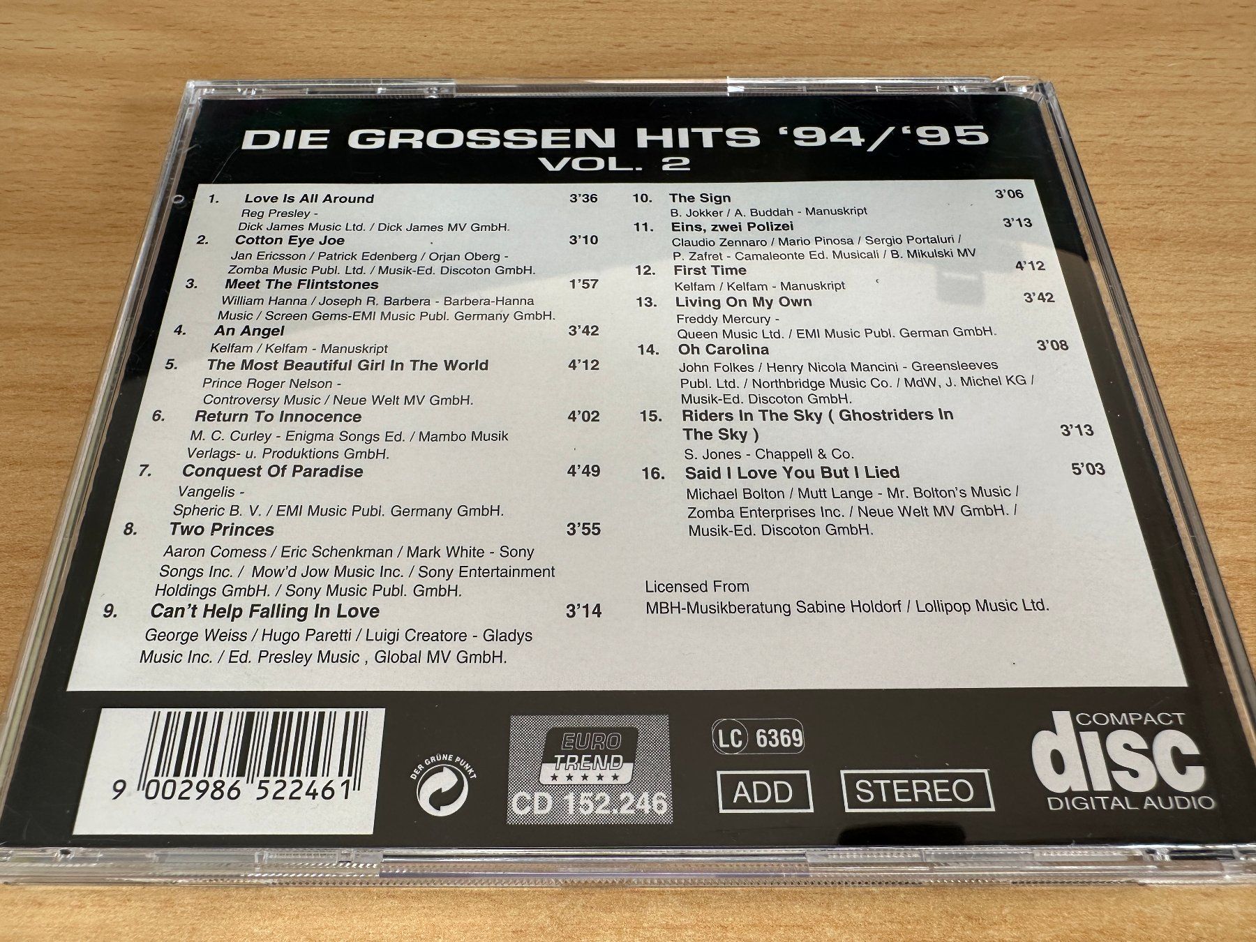 CD: Super Cover Version - The Hits Collection '94/'95 Vol. 2 – Usato da Rikon im Tösstal venduto da Alpenmutz 1