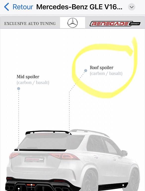 Alle Autoersatzteile: Spoiler Mercedes GLE – Gebraucht aus Chêne-Bourg von Digi-Tech 2