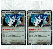 2 x Archaludon Cosmaos Holo Stamped 107