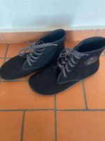Barfuss Schuhe Damen schwarz Gr. 39 Schnürung Wildlederoptik