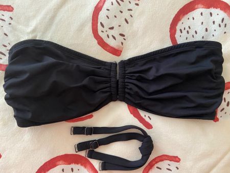 BELDONA Haut de bikini bandeau noir à armatures t.42