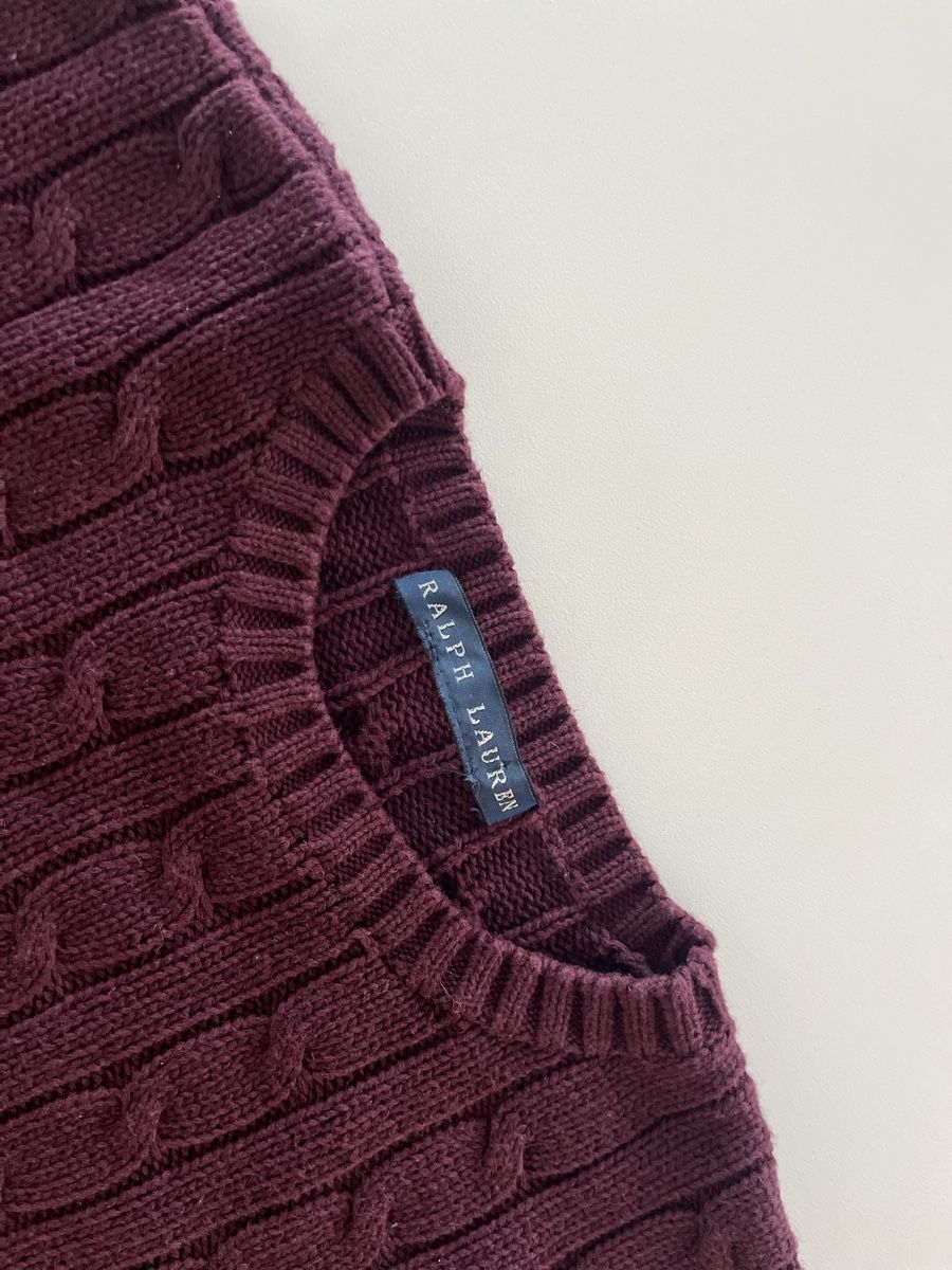 Ralph Lauren Maglioni & Felpe: Gut erhaltener Ralph Lauren Strickpullover, bordeauxrot S – Usato da Adetswil venduto da dp9 2