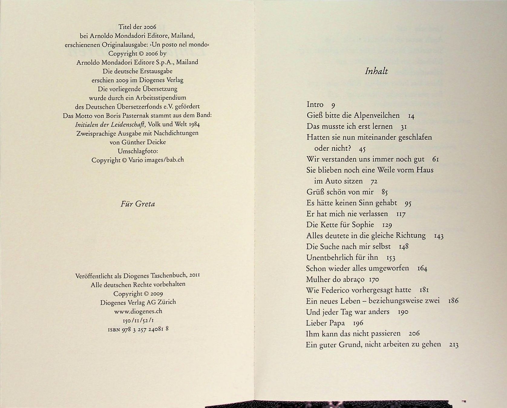 Libri: Fabio Volo Einfach losfahrenj Diogenes EA 2011 – Usato da Reitnau venduto da Zaomir 2