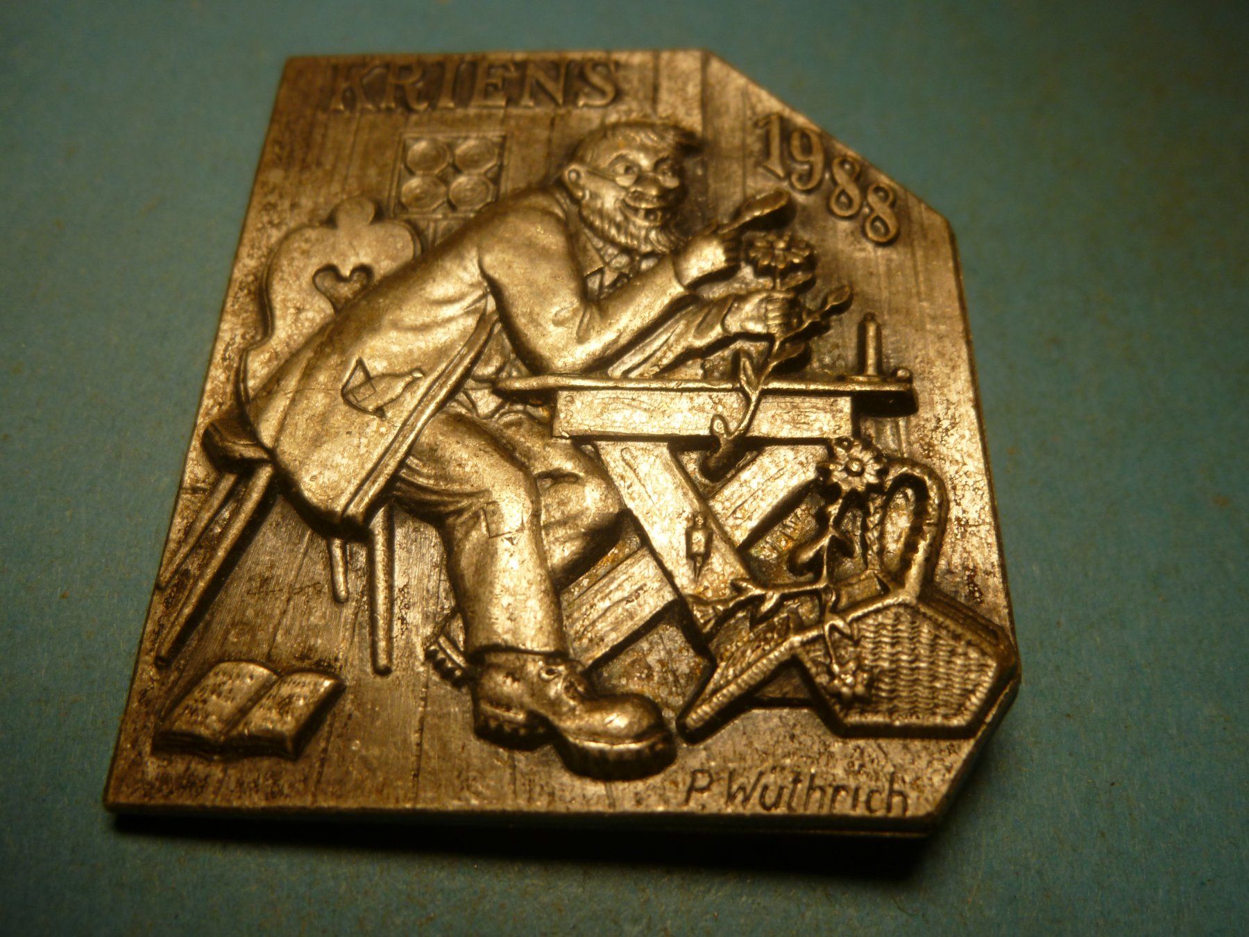 Plaketten & Abzeichen: KRIENS 1988 SILBER – Gebraucht aus Ried (Muotathal) von Mandarin02