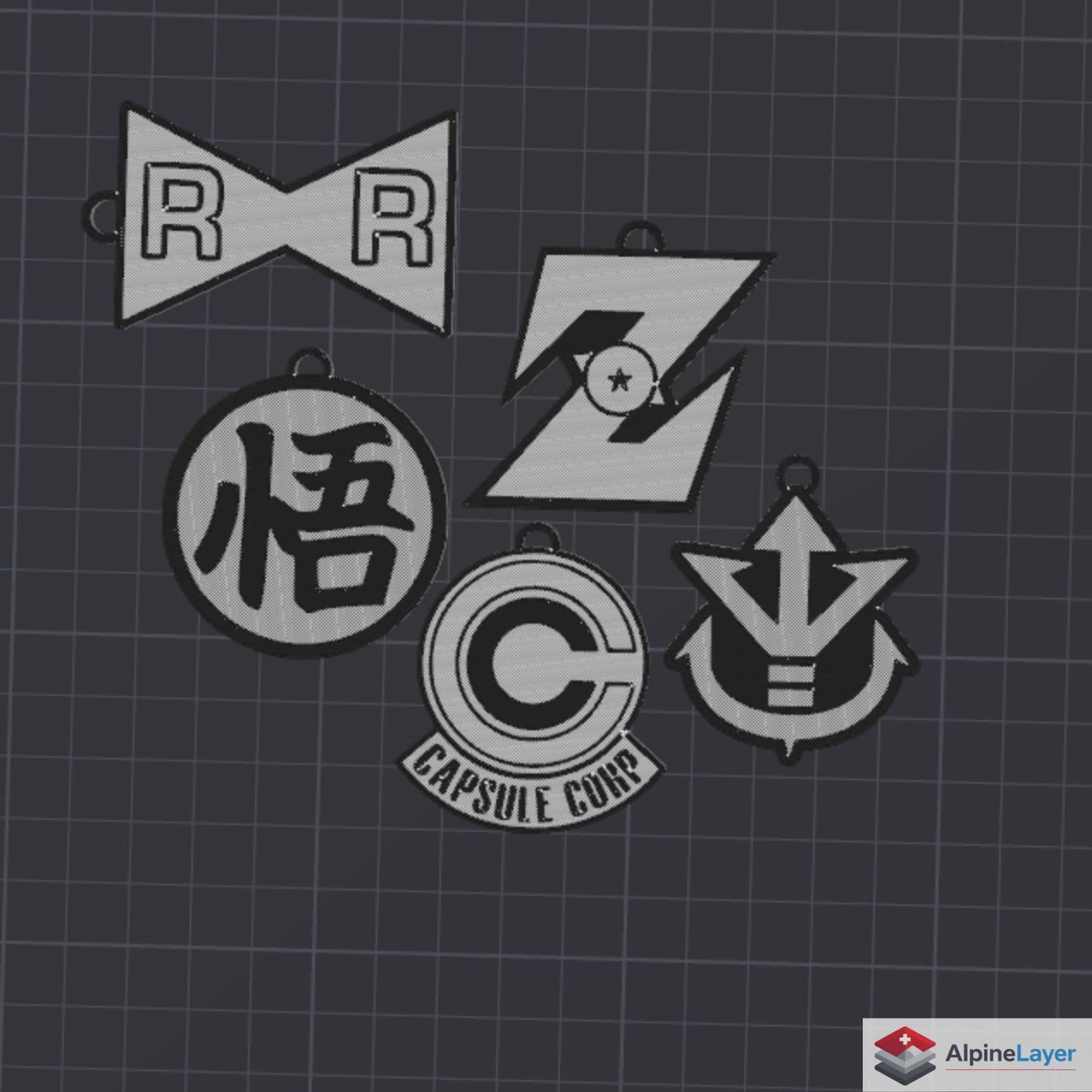 Schlüsselanhänger & - bänder: Dragon Ball - Capsule Corp. Logo Keychain - 3D Printed – Neu (gemäss Beschreibung) aus Losone von AlpineLayer