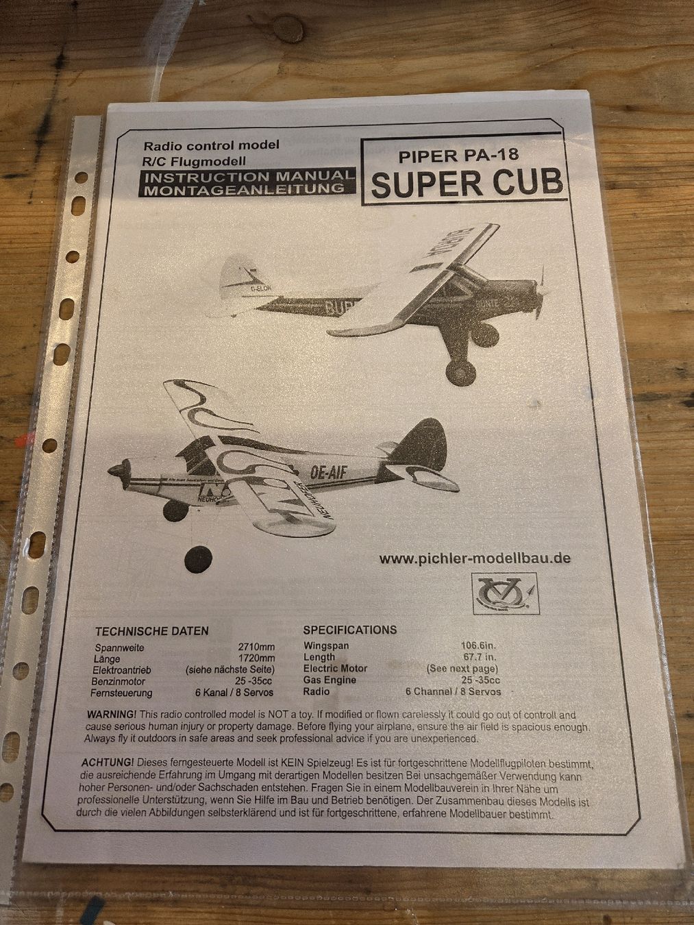 Modellismo RC: Piper PA-18 Super Cub von VQ – Difettoso da Mosnang venduto da 4ergolf 9