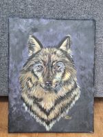 Dipinto originale acrilico su tela – Lupo Acrylgemälde