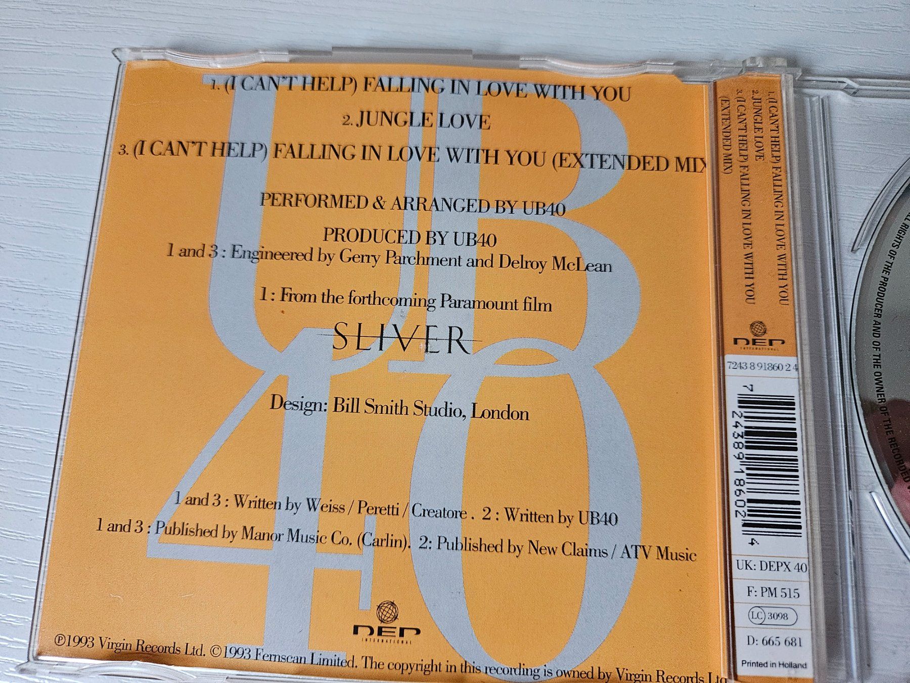 CD: UB40 (I Can't Help) Falling in Love – Usato da Liestal venduto da tower01 1