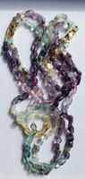 Regenboden Fluorit. Kette und Armband