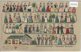 Gruss vom Schweizerland - Souvenir de la Suisse Präge-Litho