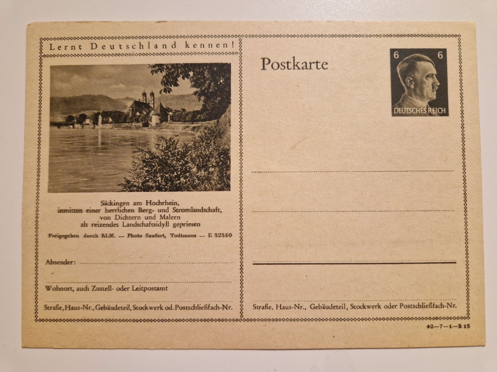 Tutti i francobolli: Deutsches Reich Postkarte – Nuovo (secondo la descrizione) da St. Gallen venduto da Enrico_SG