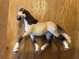 Schleich Pferd Spielfigur beige schwarz bespielt