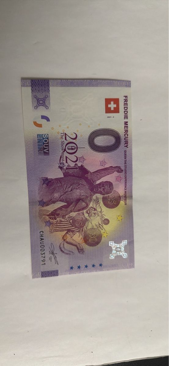 Banconote: Freddie Mercury 2021 Souvenir Note CHAU003791 – Usato da Martigny venduto da Jacoosh1234