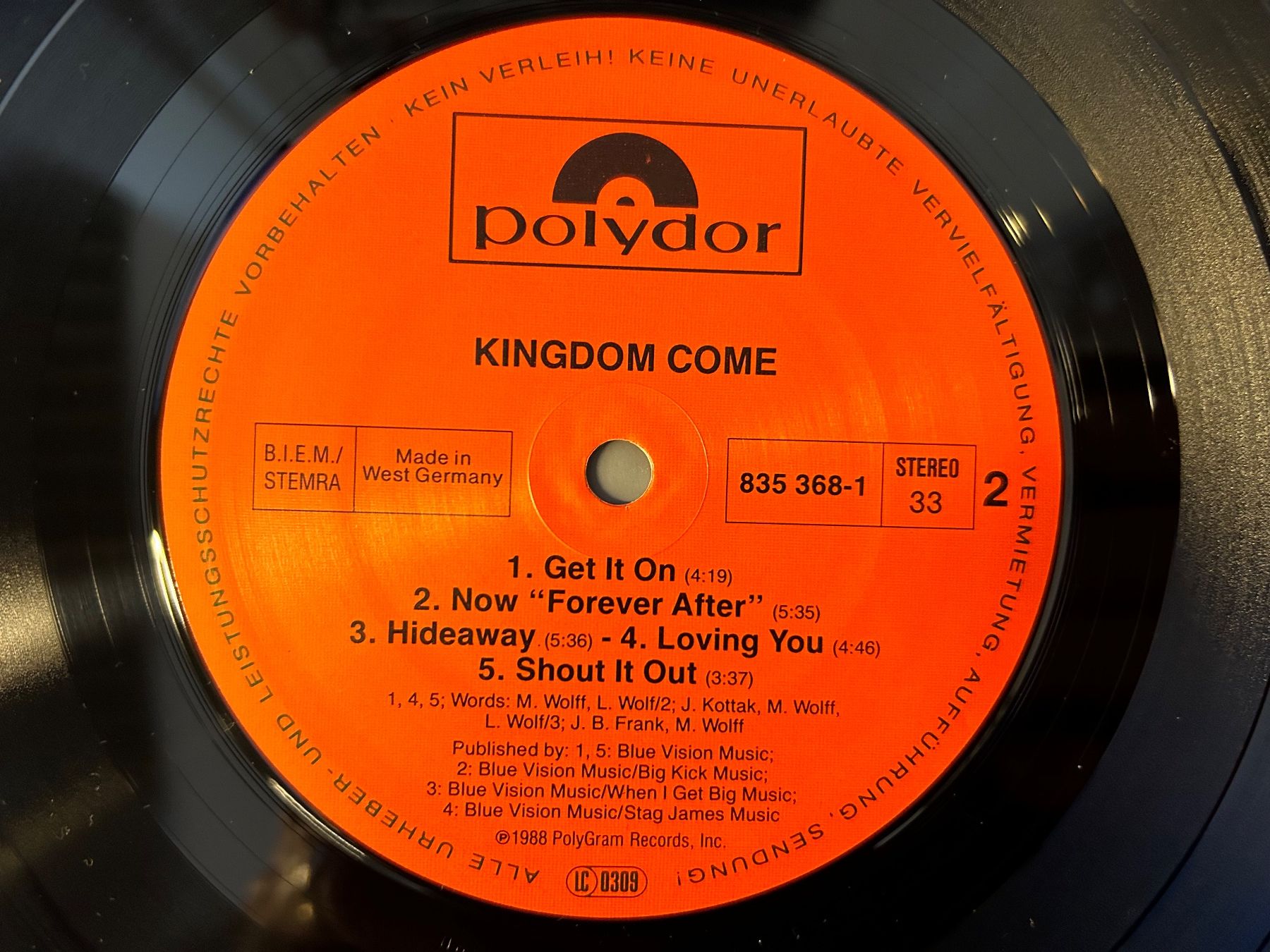 Dischi in vinile: Kingdom Come LP – Usato da Aesch BL venduto da BlueMusicRecords 3