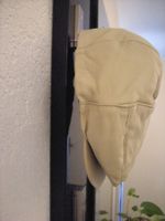 Echt Leder Mütze Cap Schildmütze M beige