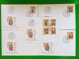 5 Ersttagsbriefe Bern 24.5.1988 - Bundesfeiermarken