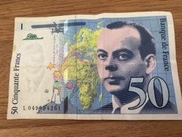 50 Francs Frankreich – Saint-Exupéry Kleiner Prinz Banknote