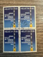 Schweiz Helvetia Briefmarken 80 Rappen Ariane Rakete!